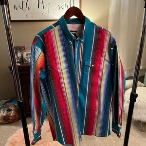 Vintage Wrangler men’s cowboy cut button down shirt